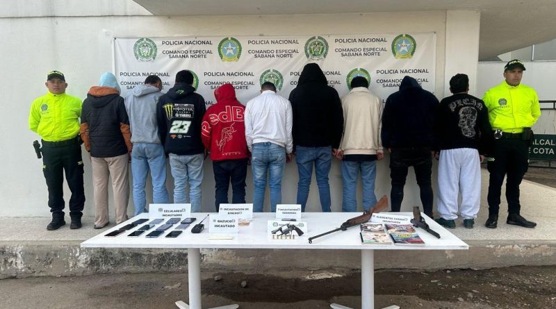 Delincuentes de capturados en Zipaquirá están en la estación de Policía.