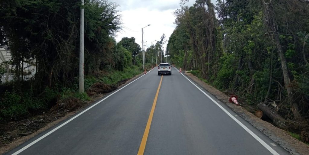 Imagen de las vías de Cundinamarca.