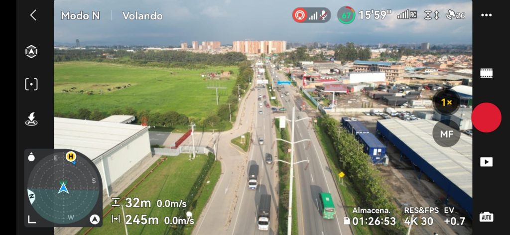 Imagen de la panorámica de las avenidas de Cundinamarca.