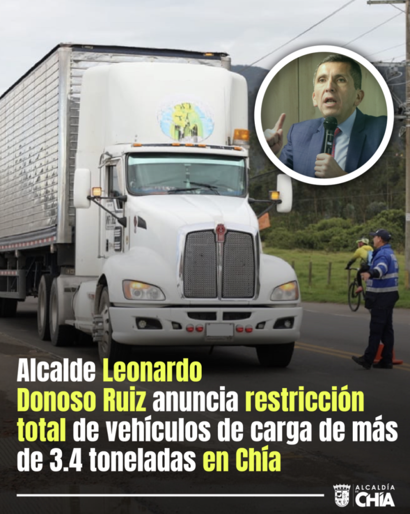 Imagen de camiones de carga en Chía.