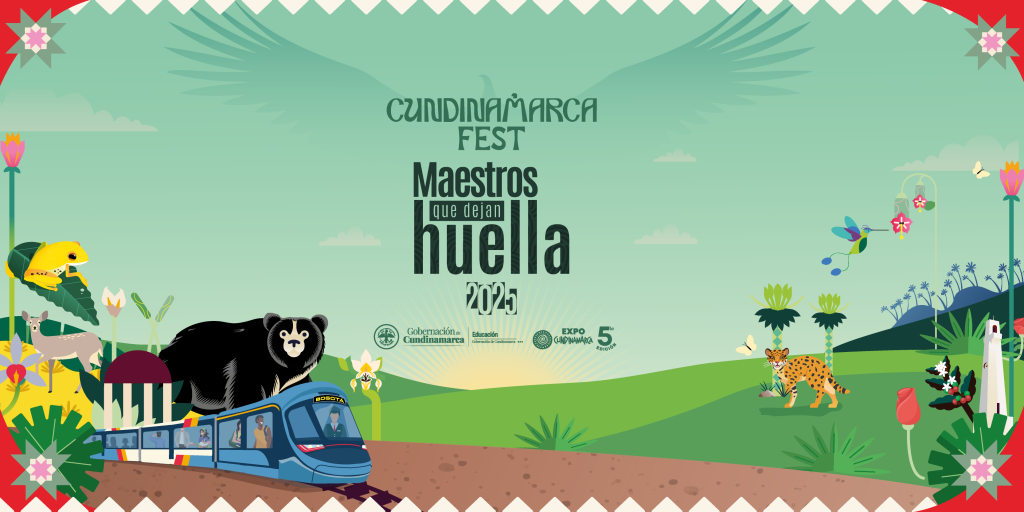 Imagen del oso de anteojos como invitación al Cundinamarca fest.