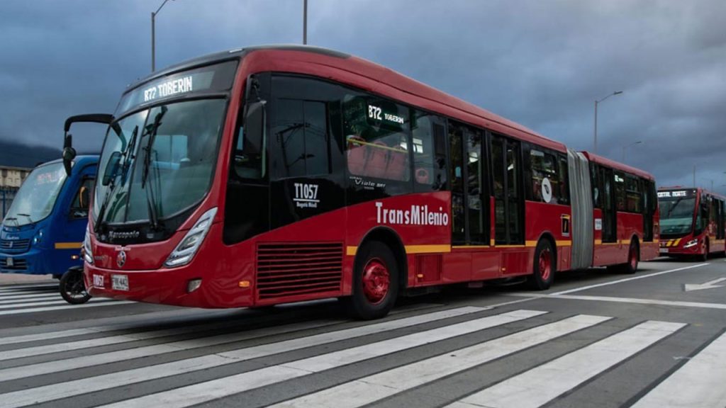 Transmilenio en la Av. Caracas.