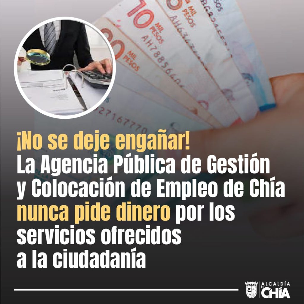 Poster aclaratorio de la alcaldía de Chía
