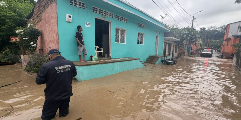 Calles inundadas en diferentes municipios de Cundinamarca.