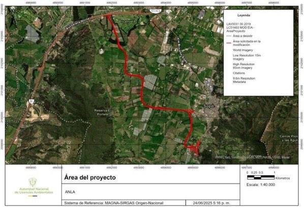 Proyecto Anla vía Sopó