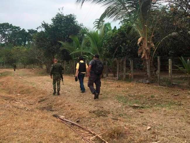 Operativo en el encuentro del cuerpo de Yulitza en Anapoima