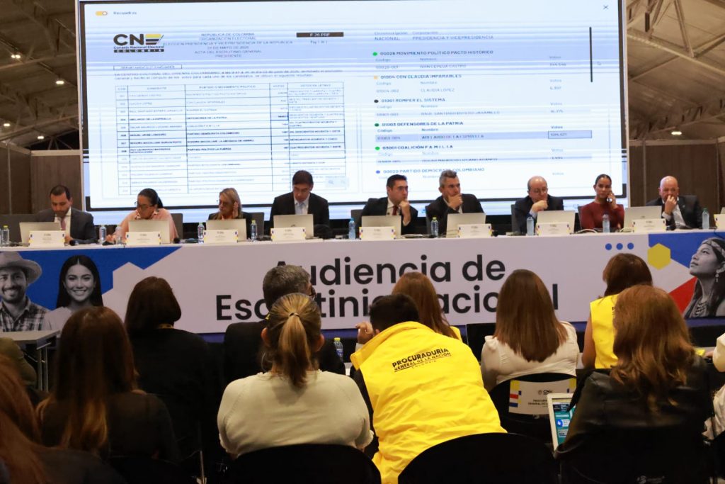 Presentación de los resultados totales electorales de la CNE