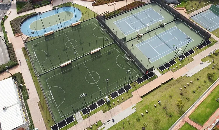 Panorámica de las instalaciones deportivas de Colsubsidio en Bogotá.