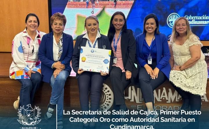 Seis mujeres integrantes de la secretaria de salud de Cajicá reciben reconocimiento por su gestión en la Gobernación de Cundinamarca
