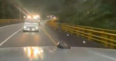 Ambulancia llevando personas a Bogotá de Villavicencio