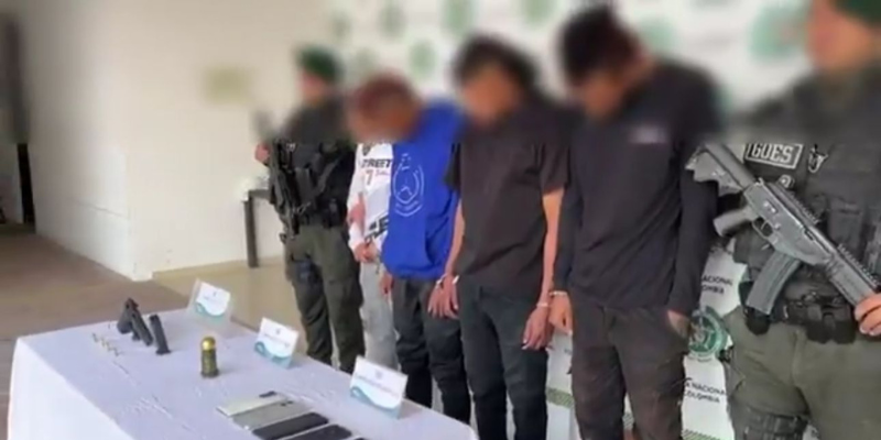 Banda de delincuentes capturada en Soacha.