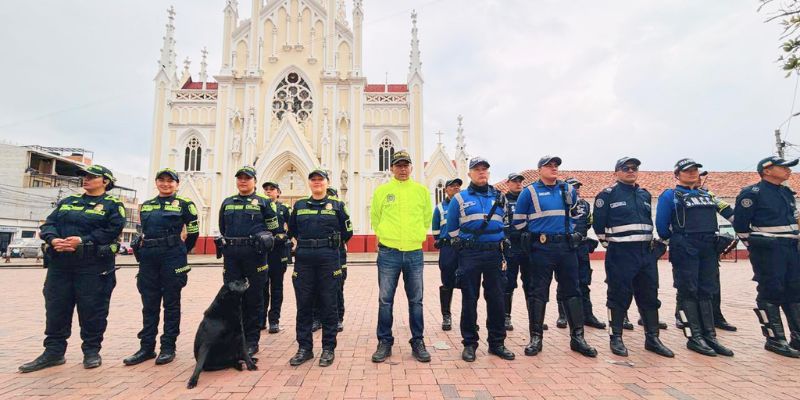 Equipo de seguridad a cargo del Comandante de la Policía de Ubaté