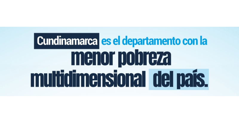 Imagen en la que destacan a Cundinamarca con el menor indice de pobreza