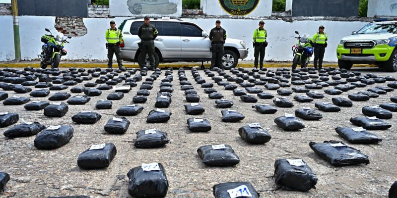 Incautación de marihuana en cajas en Cundinamarca