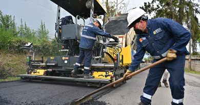 Pavimentación en la vía Tabio/Tenjo