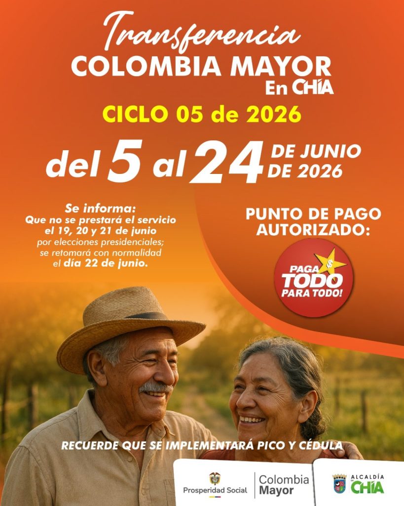 Poster de fecha de pago de subsidio al adulto mayor
