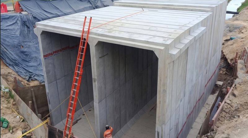 La Empresa Férrea Regional lidera la construcción de uno de los box culvert prefabricados más grandes del país Estructura Hidráulica