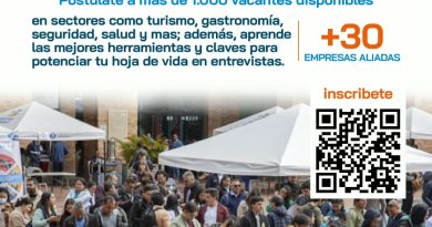 Cerca de 1.000 vacantes estarán disponibles en jornada de activación de empleo en Ricaurte Cerca de 1.000 vacantes estarán disponibles en jornada de activación de empleo en Ricaurte