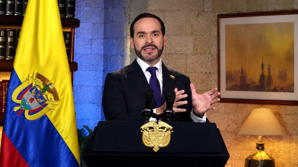 Presidente Abelardo de la Espriella en alocusión presidencial